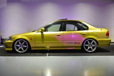 Pasay, PH - MAR 4 - Honda Civic JDM Metro Araba Fuarı 4 Mart 2023 tarihinde Pasay, Filipinler 'de. JDM Underground, Filipinler 'de düzenlenen bir otomobil fuarıdır..