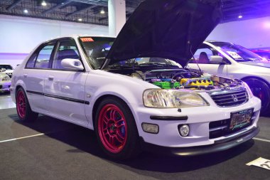 Pasay, PH - MAR 4 - Honda Civic JDM Metro Araba Fuarı 4 Mart 2023 tarihinde Pasay, Filipinler 'de. JDM Underground, Filipinler 'de düzenlenen bir otomobil fuarıdır..