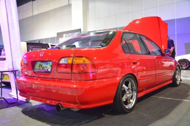 Pasay, PH - MAR 4 - Honda Civic JDM Metro Araba Fuarı 4 Mart 2023 tarihinde Pasay, Filipinler 'de. JDM Underground, Filipinler 'de düzenlenen bir otomobil fuarıdır..