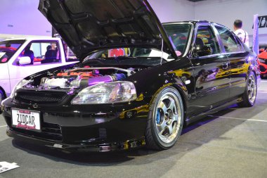 Pasay, PH - MAR 4 - Honda Civic JDM Metro Araba Fuarı 4 Mart 2023 tarihinde Pasay, Filipinler 'de. JDM Underground, Filipinler 'de düzenlenen bir otomobil fuarıdır..