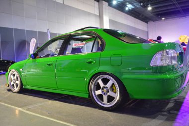 Pasay, PH - MAR 4 - Honda Civic JDM Metro Araba Fuarı 4 Mart 2023 tarihinde Pasay, Filipinler 'de. JDM Underground, Filipinler 'de düzenlenen bir otomobil fuarıdır..