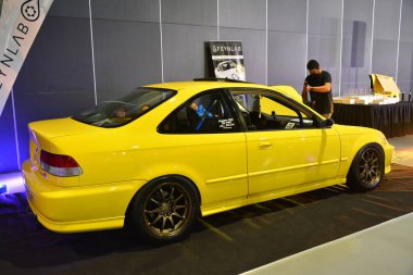 Pasay, PH - MAR 4 - Honda Civic JDM Metro Araba Fuarı 4 Mart 2023 tarihinde Pasay, Filipinler 'de. JDM Underground, Filipinler 'de düzenlenen bir otomobil fuarıdır..
