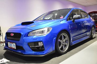 Pasay, PH - MAR 4 - Subaru impreza JDM Metro Araba Fuarı 'nda 4 Mart 2023 tarihinde Pasay, Filipinler' de. JDM Underground, Filipinler 'de düzenlenen bir otomobil fuarıdır..