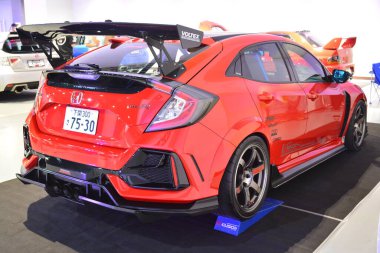 PAsay, PH - MAR 4 - Honda Civic type r JDM Metro Show 'da 4 Mart 2023 tarihinde Pasay, Filipinler' de. JDM Underground, Filipinler 'de düzenlenen bir otomobil fuarıdır..