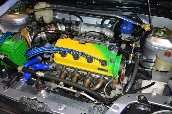 Pasay Mar Honda Civic Engine Jdm Underground Car Show March — Fotografia de Stock