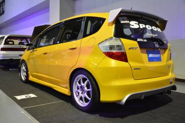 Pasay, PH - MAR 4 - Honda, 4 Mart 2023 'te Pasay, Filipinler' deki JDM yeraltı araba fuarında kriz geçirdi. JDM Underground, Filipinler 'de düzenlenen bir otomobil fuarıdır..