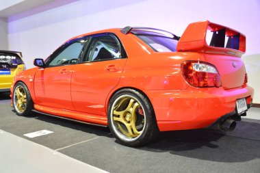 Pasay, PH - MAR 4 - Subaru impreza wrx at JDM Underground car show at 4 Mart 2023, Pasay, Filipinler. JDM Underground, Filipinler 'de düzenlenen bir otomobil fuarıdır..