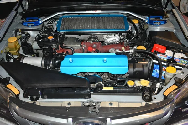 Pasay Mar Subaru Impreza Engine Jdm Underground Car Show Στις — Φωτογραφία Αρχείου