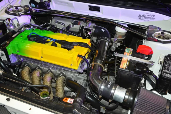 Pasay Mar Mitsubishi Lancer Evolution Engine Jdm Underground Car Show — Foto Stock