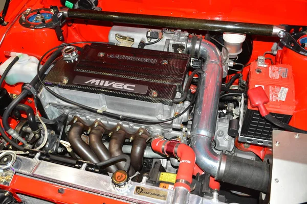 Pasay Mar Mitsubishi Mirage Engine Jdm Underground Car Show Marzo — Foto Stock