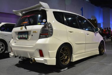 Pasay, PH - MAR 4 - Honda, 4 Mart 2023 'te Pasay, Filipinler' deki JDM yeraltı araba fuarında kriz geçirdi. JDM Underground, Filipinler 'de düzenlenen bir otomobil fuarıdır..