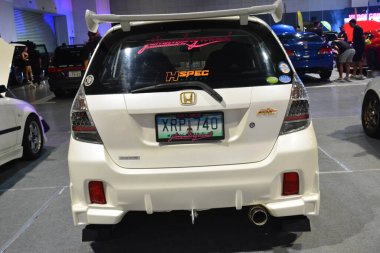 Pasay, PH - MAR 4 - Honda, 4 Mart 2023 'te Pasay, Filipinler' deki JDM yeraltı araba fuarında kriz geçirdi. JDM Underground, Filipinler 'de düzenlenen bir otomobil fuarıdır..