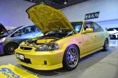 Pasay, PH - MAR 4 - Honda Civic JDM Metro Araba Fuarı 4 Mart 2023 tarihinde Pasay, Filipinler 'de. JDM Underground, Filipinler 'de düzenlenen bir otomobil fuarıdır..