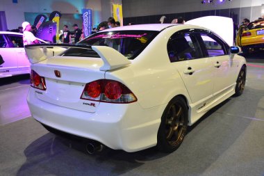 Pasay, PH - MAR 4 - Honda Civic JDM Metro Araba Fuarı 4 Mart 2023 tarihinde Pasay, Filipinler 'de. JDM Underground, Filipinler 'de düzenlenen bir otomobil fuarıdır..