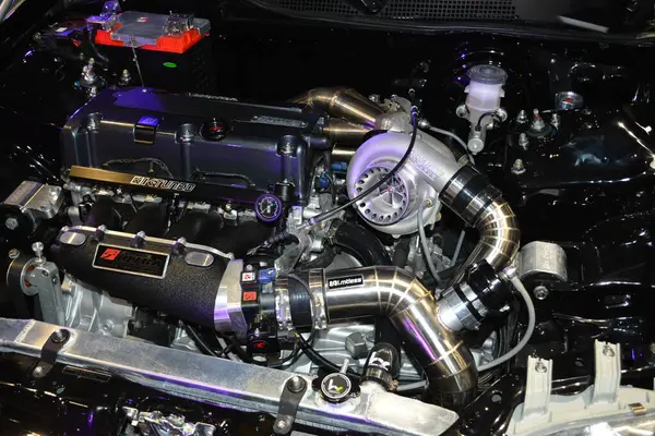 Pasay Mar Honda Cicivic Engine Jdm Underground Car Show Березня — стокове фото