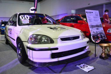 Pasay, PH - MAR 4 - Honda Civic JDM Metro Araba Fuarı 4 Mart 2023 tarihinde Pasay, Filipinler 'de. JDM Underground, Filipinler 'de düzenlenen bir otomobil fuarıdır..