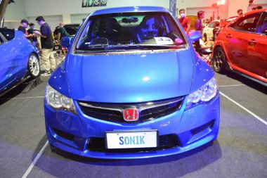 Pasay, PH - MAR 4 - Honda Civic JDM Metro Araba Fuarı 4 Mart 2023 tarihinde Pasay, Filipinler 'de. JDM Underground, Filipinler 'de düzenlenen bir otomobil fuarıdır..