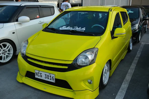 Paranaque Mar Toyota Wigo于2023年3月12日在菲律宾巴拉那克 Paranaque 的Sneaky Mods Car见面 鬼鬼祟祟的模子在菲律宾是一场汽车盛会 — 图库照片