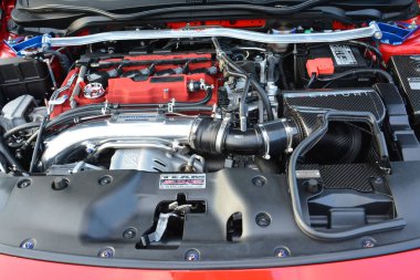PARANAQUE, PH - MAR 18 - Veloce arabasının Honda sivil motoru 18 Mart 2023 'te Paranaque, Filipinler' de buluştu. Veloce, Filipinler 'de bir otomobil kulübü..