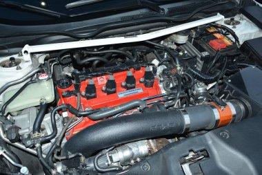 PARANAQUE, PH - MAR 18 - Veloce arabasının Honda sivil motoru 18 Mart 2023 'te Paranaque, Filipinler' de buluştu. Veloce, Filipinler 'de bir otomobil kulübü..