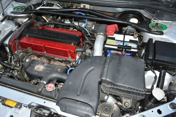 Паранакуэ Mar Эволюционный Двигатель Mitsubishi Lancer Автомобиле Veloce Встречается Марта — стоковое фото