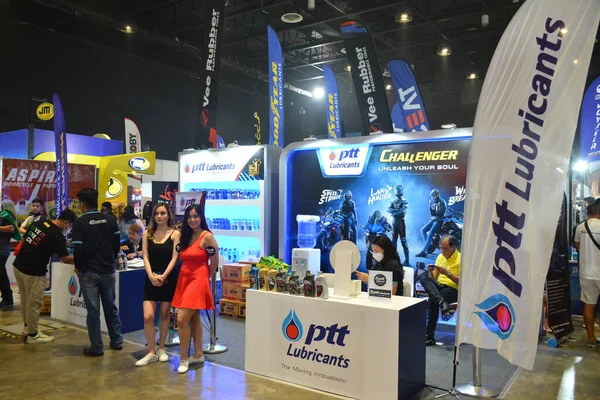 stock image PASAY, PH - MAR 25 - Ptt lubricants booth at Inside racing bike festival on March 25, 2023 in Pasay, Philippines. Inside Racing is a motorcycle show event in Philippines.