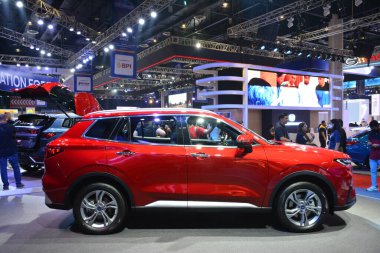 PASAY, PH - APR. 15 - Ford bölgesi Manila Uluslararası Otomobil Fuarı 'nda 15 Nisan 2023 tarihinde Pasay, Filipinler' de. Manila International Auto Show, Filipinler 'de düzenlenen yıllık otomobil fuarıdır..