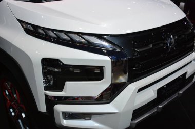 PASAY, PH - APR. 15 - Mitsubishi xpander geçidi Manila Uluslararası Otomobil Fuarı 'nda 15 Nisan 2023 tarihinde Pasay, Filipinler' de. Manila International Auto Show, Filipinler 'de düzenlenen yıllık otomobil fuarıdır..