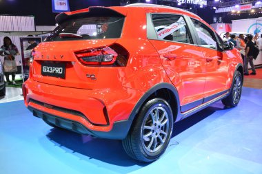 PASAY, PH - APR. 15 - 15 Nisan 2023 tarihinde Manila Uluslararası Otomobil Fuarı 'nda Geely gx3 pro, Pasay, Filipinler. Manila International Auto Show, Filipinler 'de düzenlenen yıllık otomobil fuarıdır..