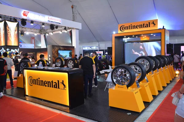Pasay Apr Continental Tires Booth Manila International Auto Show April — Stock Photo, Image