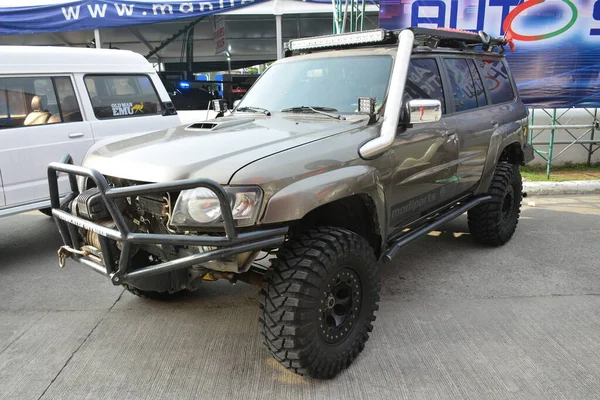 stock image PASAY, PH - APR. 15 - Nissan patrol at Manila International Auto Show on April 15, 2023 in Pasay, Philippines. Manila International Auto Show is a annual car show event held in Philippines.