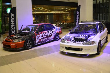 PARANAQUE, PH - 6 Mayıs - Honda Civic Honda Day 6 Mayıs 2023, Paranaque, Filipinler. Honda Günü, Filipinler 'de düzenlenen bir araba yarışması..