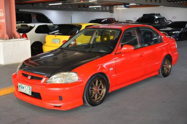 PARANAQUE, PH - 6 Mayıs - Honda Civic Honda Day 6 Mayıs 2023, Paranaque, Filipinler. Honda Günü, Filipinler 'de düzenlenen bir araba yarışması..