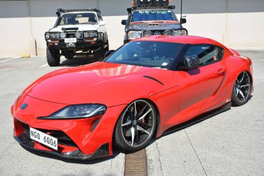Pasay, PH - 6 Mayıs - Toyota supra gazoo yarışı 6 Mayıs 2023 tarihinde Pasay, Filipinler 'de. Toyota Grubu 20, Filipinler 'de düzenlenen bir otomobil yarışması..