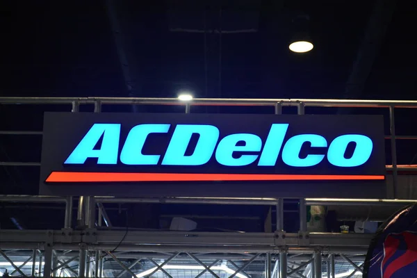 stock image PASAY, PH - MAY 21 - Acdelco booth sign at Trans Sport Show on May 21, 2023 in Pasay, Philippines. Trans Sport Show is a annual aftermarket car show event in Philippines.