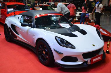 Pasay, PH - 21 Mayıs - Lotus Elise kupası 250 Trans Sport Show 'da 21 Mayıs 2023 tarihinde Pasay, Filipinler' de. Trans Sport Show, Filipinler 'de düzenlenen yıllık bir pazarlama sonrası araba fuarıdır..