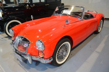 Pasay, PH - 21 Mayıs - Morris, 21 Mayıs 2023 tarihinde Pasay, Filipinler 'deki Trans Sport Show' da Mga 'yı garaja kapattı. Trans Sport Show, Filipinler 'de düzenlenen yıllık bir pazarlama sonrası araba fuarıdır..