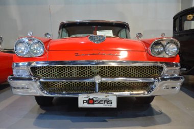 Pasay, PH - 21 Mayıs - Ford Fairlane Trans Sport Show 'da 21 Mayıs 2023 tarihinde Pasay, Filipinler' de. Trans Sport Show, Filipinler 'de düzenlenen yıllık bir pazarlama sonrası araba fuarıdır..