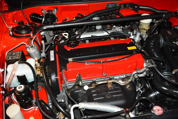 Pasay Мая Mitsubishi Lancer Evolution Engine Trans Sport Show May — стоковое фото