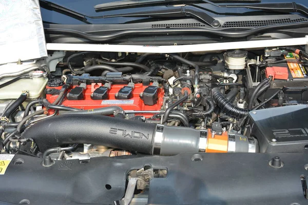 Quezon City May Honda Civic Engine Bumper Bumper Car Show — Stock Photo, Image