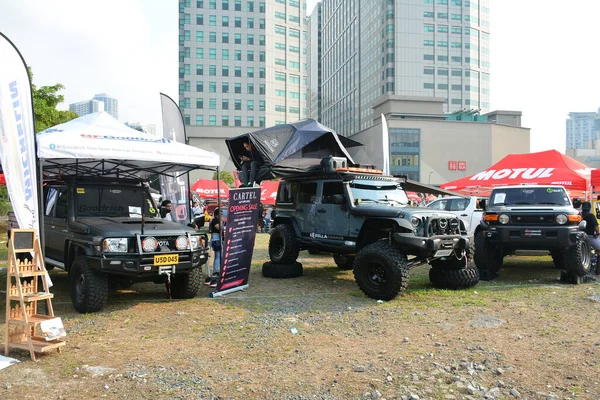 stock image QUEZON CITY, PH - MAY 14 - Jeep wrangler at Bumper 2 Bumper car show on May 14, 2023 in Quezon City, Philippines. Bumper 2 Bumper is a car show held nationwide in Philippines.