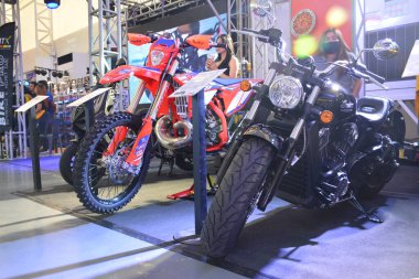 PASIG, PH - 20 Mayıs - Hintli izci motosikleti Ride Ph 'de 20 Mayıs 2023 Pasig, Filipinler. Ride Ph, Filipinler 'de düzenlenen bir motosiklet gösterisi..