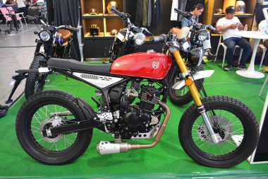 PASIG, PH - 20 Mayıs - 20 Mayıs 2023 Pasig, Filipinler 'de Ride Ph' de it motosikleti. Ride Ph, Filipinler 'de düzenlenen bir motosiklet gösterisi..