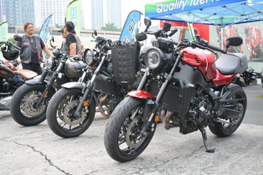 PASIG, PH - 20 Mayıs - Yamaha xsr900 motosiklet Ride Ph 20 Mayıs 2023 Pasig, Filipinler. Ride Ph, Filipinler 'de düzenlenen bir motosiklet gösterisi..