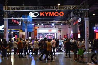 Pasay, PH - 16 Nisan - Kymco standı Makina Moto Show 16 Nisan 2023 Pasay, Filipinler. Makina Moto, Filipinler 'de düzenlenen bir motosiklet gösterisi..