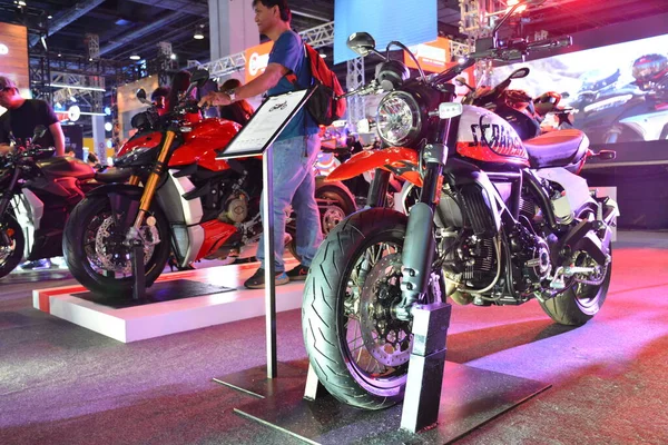 Pasay Apr Motard Urbano Scrambler Ducati Makina Moto Show Aprile — Foto Stock