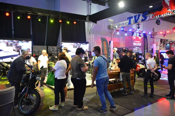 Pasay Apr Stoisko Royal Enfield Wystawie Makina Moto Kwietnia 2023 — Zdjęcie stockowe