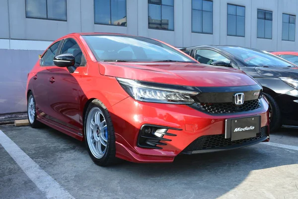 PASIG, PH - APR 30 - Honda City 30 Nisan 2023 tarihinde Pasig, Filipinler 'de zevkle inşa edildi. Filipinler 'de zevkle yapılmış bir araba tanışma grubu var..