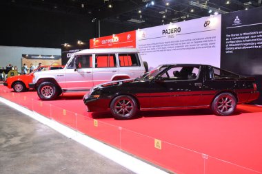 Pasay, PH - 12 AUG Mitsubishi Motor 'da Mitsubishi starion 12 Ağustos 2023' te Pasay, Filipinler 'de 60. yıldönümü. Mitsubishi Tokyo, Japonya 'da bir Japon otomobil üreticisi..