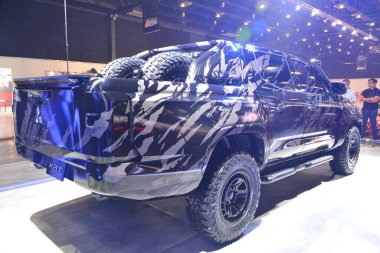 Pasay, PH - 12 AUG Mitsubishi xrt konsept otomobil Mitsubishi Motors 60. yıldönümü 12 Ağustos 2023, Pasay, Filipinler. Mitsubishi Tokyo, Japonya 'da bir Japon otomobil üreticisi..